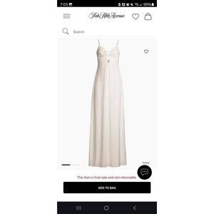 Saks 5th Avenue, Liv Foster sparkle rhinestone white maxi dress
